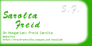 sarolta freid business card